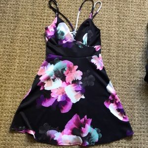 Black flowered dress